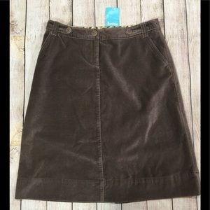 Boden Brown Velvet Skirt Size 14L